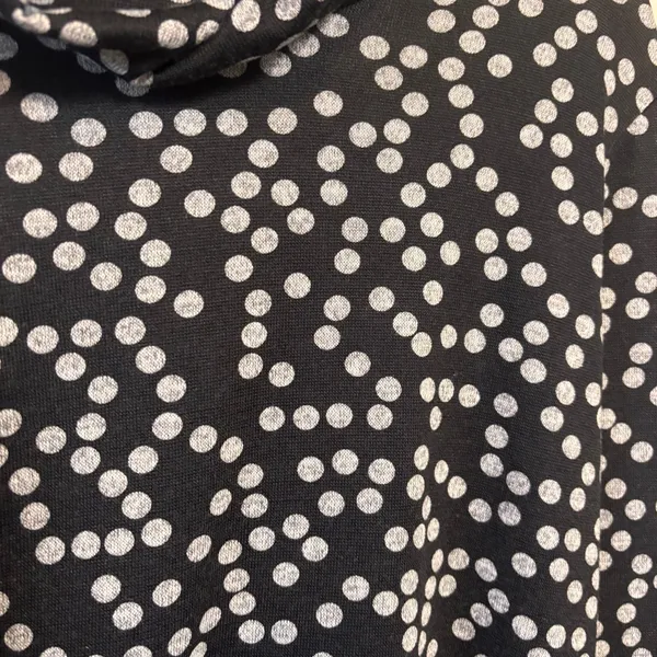 Niche‎ Nilgun Derman Tunic Dress Long Sleeve Cowl Neck White Polka Dot Size M - Image 2