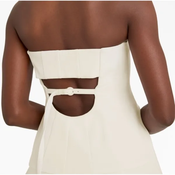 New! Cinq a Sept Arleen Strapless‎ Mini Dress in Ivory Sz 10 $495 - Image 7