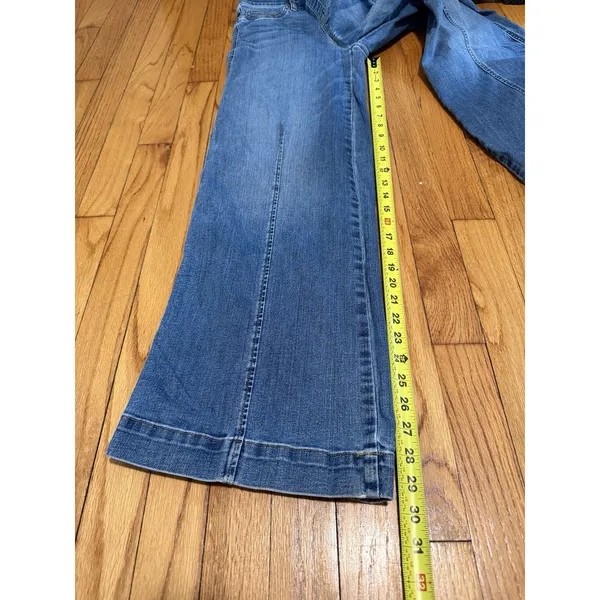 SPANX Pull On Seamed Wide Leg Jeans Size Small Petite - Image 5