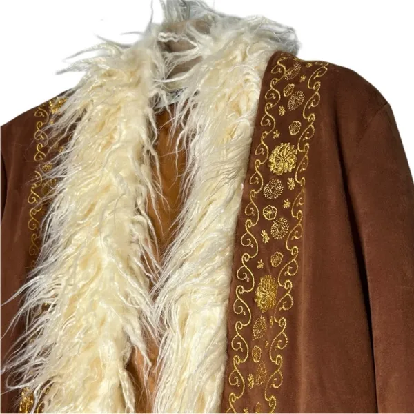 HIPPIE SHAKE HEROES Breaking Hearts Penny Lane Coat - Brown and Gold - Image 10