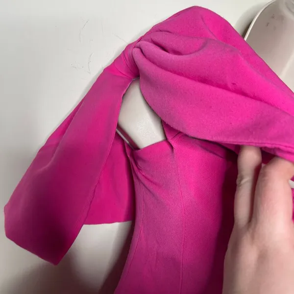 TOCCIN X RTR Pink Oversized Bow Sleeve Mini Dress sz 2 - Image 6