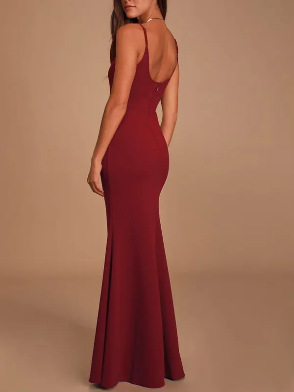 Lulus Infinite Glory Wine Red Maxi Dress Wedding Party Cocktail Size M NWT - Image 2