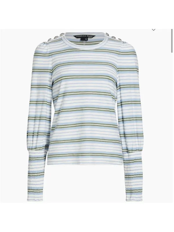Veronica Beard Meg Striped Tee small - Image 2