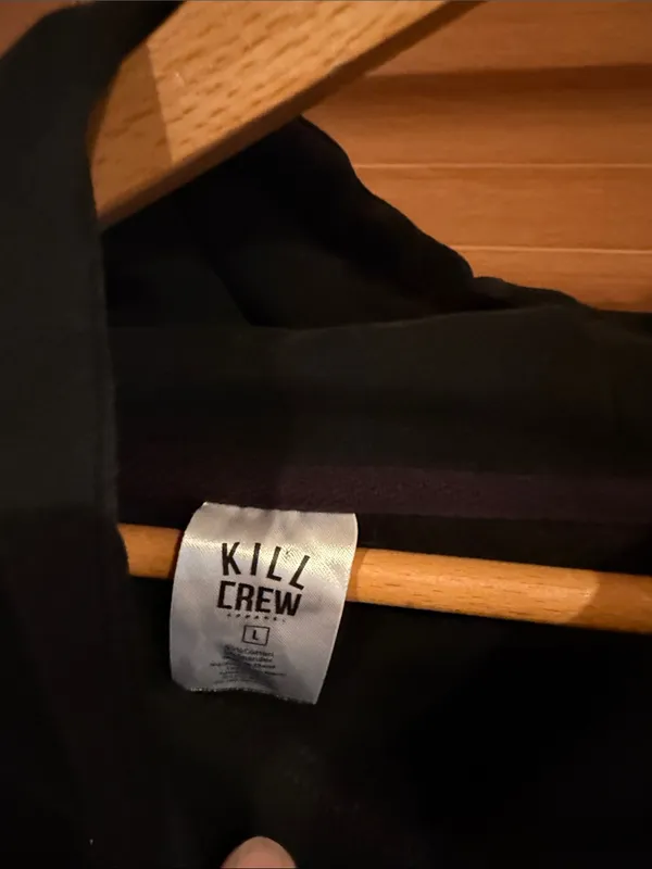 Kill Crew Womens Black Cropped Hoodie - Image 3
