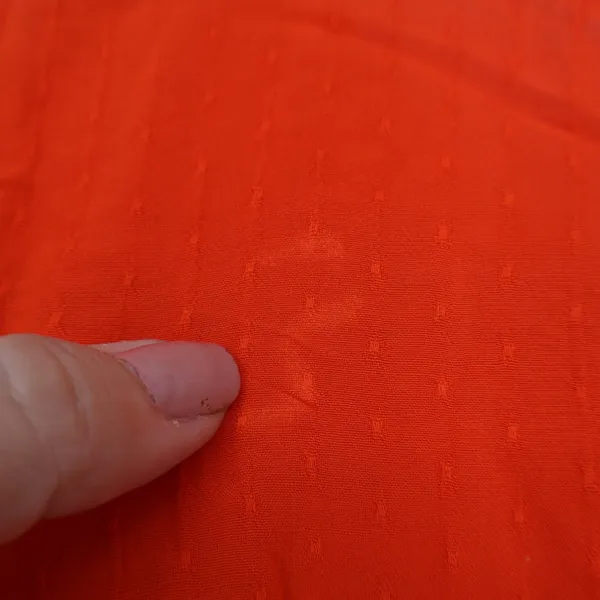 LOFT Orange Sleeveless Clip Dot Rayon Blouse Split Neck Top Small - Image 4