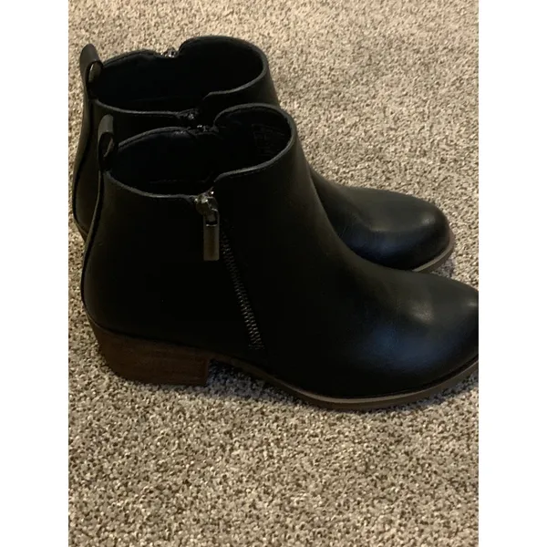 Dream Paris Ankle Boots Women 7 Black Good Block Heel Zip SDAB2440W - Image 7