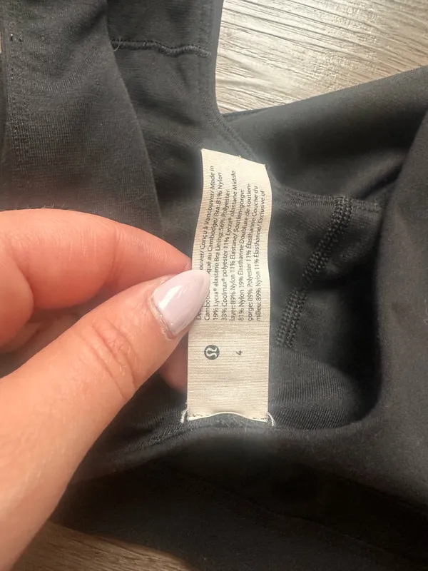 Lululemon Black Sports Bra - Image 3