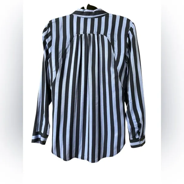 Maeve Anthropologie Breckinridge Blue Striped Button Down Blouse NWOT - Image 2