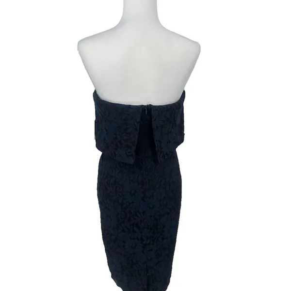 Lulus Let's Go Out Tonight Blue Lace Strapless Dress Medium Romantic‎ Evening - Image 6