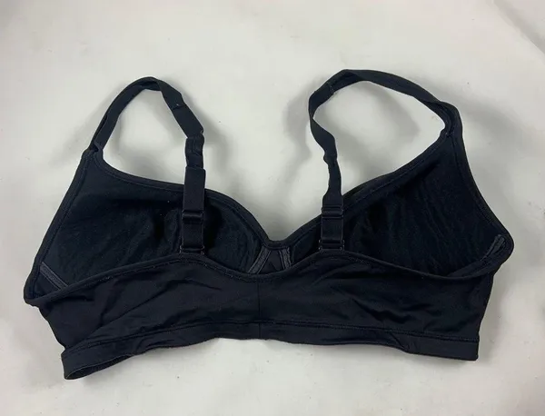S/M Black adjustable strap halter sports bra - Image 2