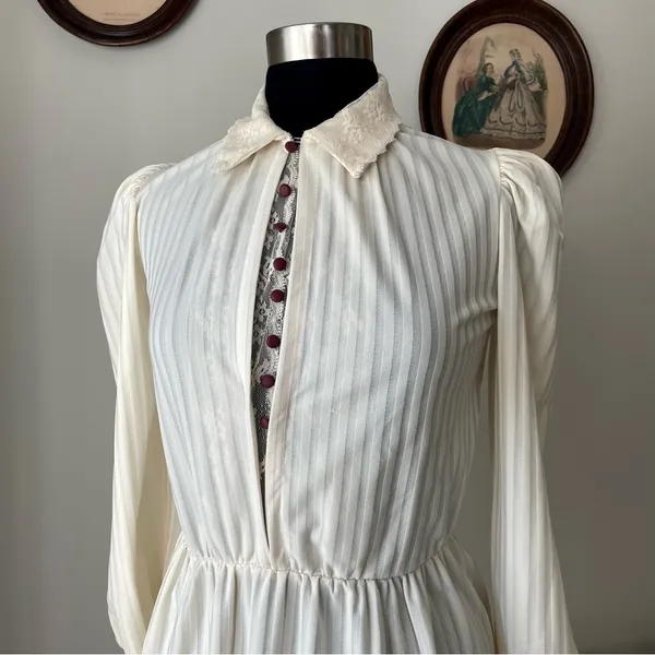 VINTAGE 1970s Edwardian Revival Dress - Image 6