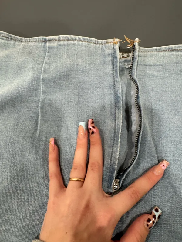 Wild Fable Light Blue Denim Mini Skirt - Image 3