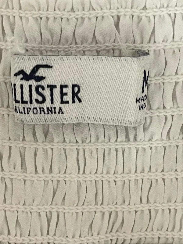 Hollister White Flutter-Sleeve Crop Top - Image 5