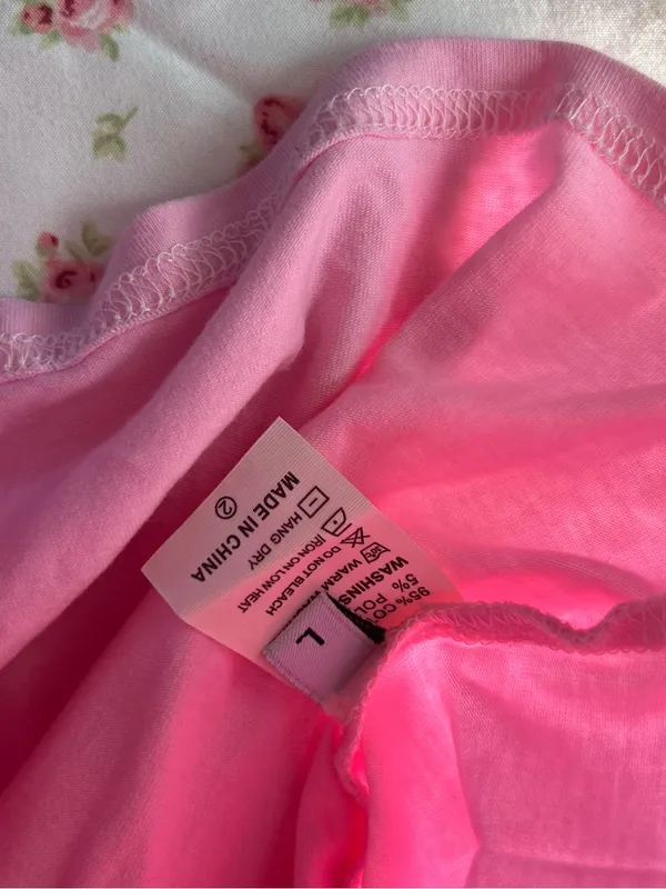 Pink 'Angel' Graphic Crop Baby Tee - Image 3