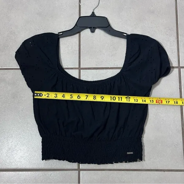 Hollister‎ Women Black Off Shoulder Cropped Top Size M. - Image 8