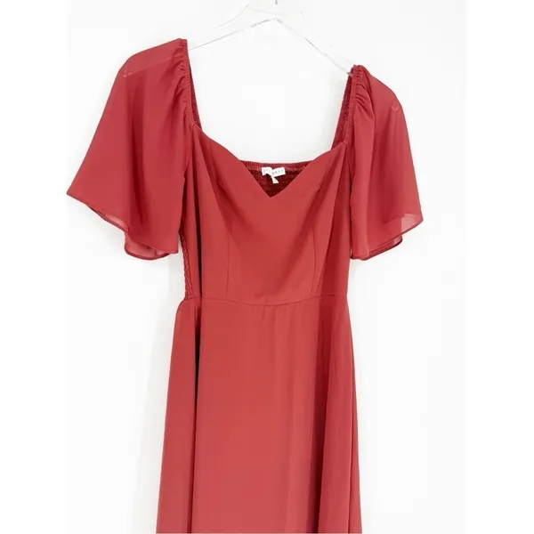 Baltic Born Colette Sweetheart Neck Midi Dress Women's S‎ Red Feminine - Image 5