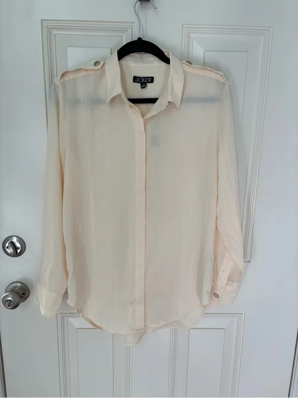 J. Crew Drapey Jacquard-Print Shirt Size Small NWT - Image 2