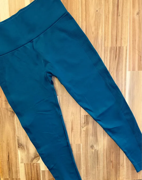 SET ACTIVE Sculptflex High-Rise Seamless Leggings – Teal Blue – Size Large - Image 2