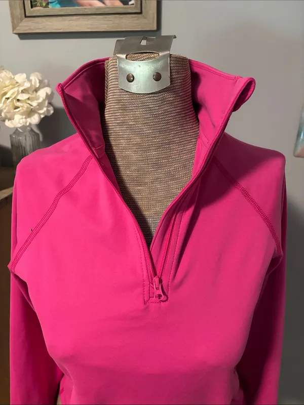Yogalicious Hot Pink Lux Chaser Half-Zip Pullover Sweatshirt - Image 3
