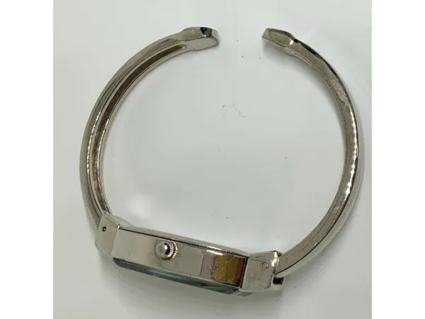 Silver tone quartz analog women cuff bracelet watch 20mm bracelet 7” running - Image 7