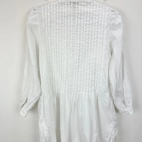 Madewell Pintucked Eyelet Mini Dress Boho Cotton Cottagecore White XXS NWT - Image 16