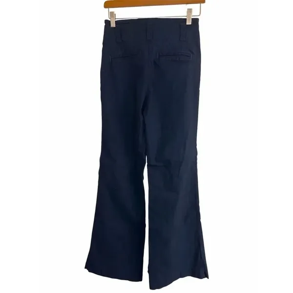 ✨Anthropologie Maeve The Naomi Ponte Wide-Leg Flare Navy Sz 4 Pants✨ - Image 9