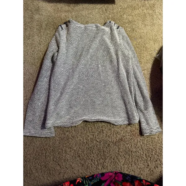 Roxy Womens Gray‎ Salt and Pepper Button Shoulder Knit Sweater Small - Image 5