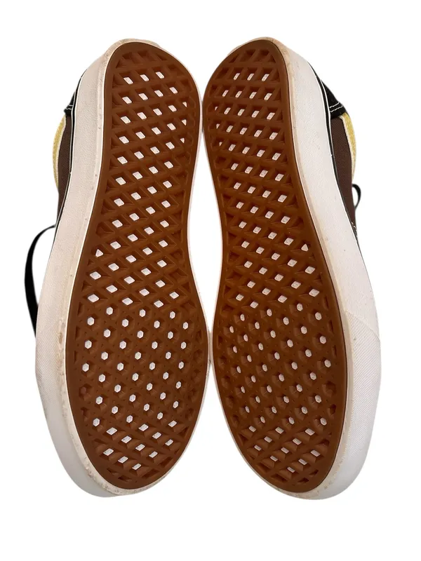 Vans Women’s Black, Brown, and Yellow Sneakers - Image 5