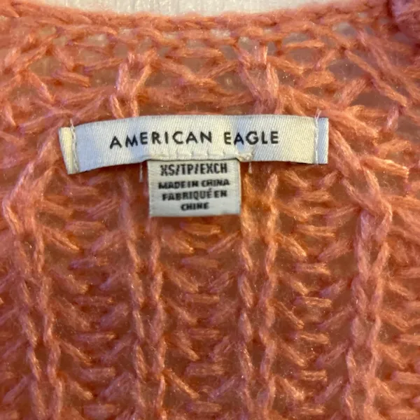 American Eagle Striped V Neck Long Sleeve Sheer Knit‎ Sweater XS - Image 3