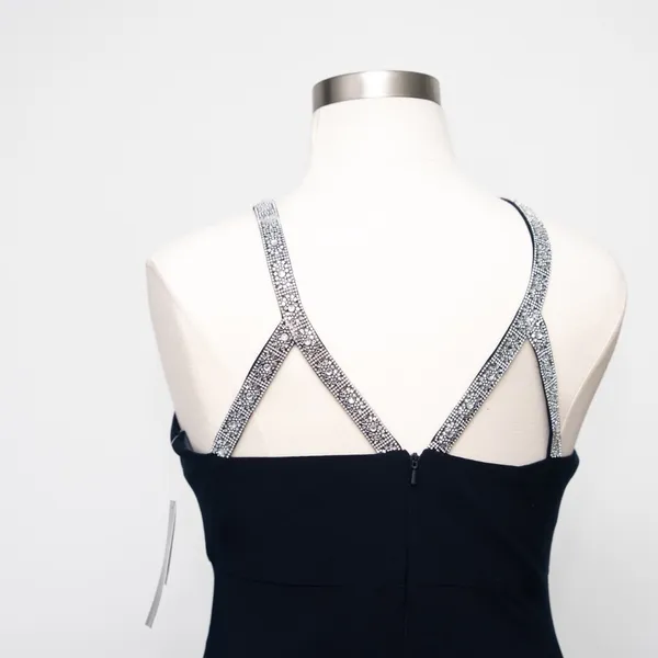 Betsy‎ & Adam. Jayleen High Neck Jeweled Back Gown. - Image 11