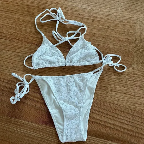Frankie’s bikinis white eyelet set - Image 2