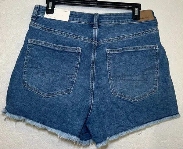 American Eagle Women’s Mom Shorts Stretch Cutoffs Size 12 New With Tag High Rise - Image 4