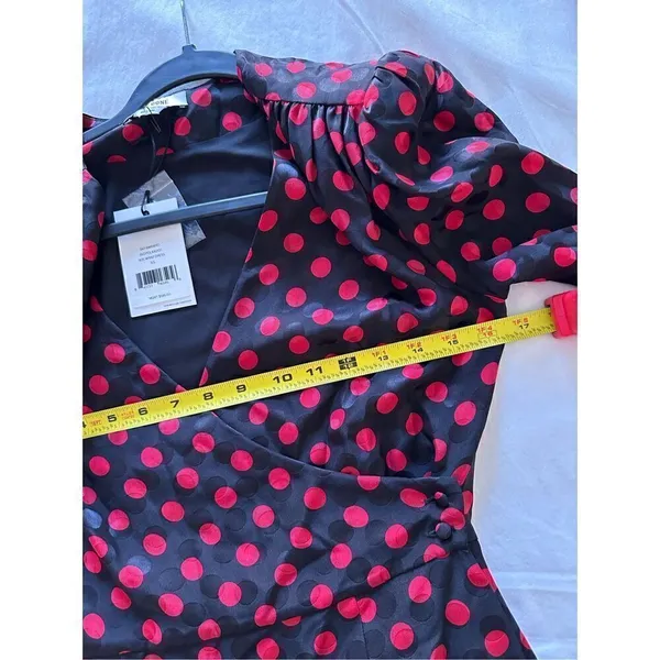 NWT Re/Done Polka Dot 80s Silk Dress Size XS - Image 8