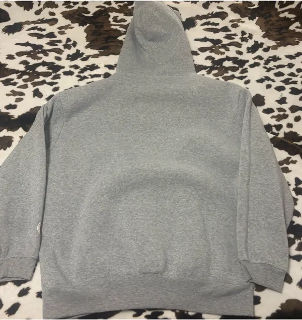 Adorable Floral Hoodie Gray Size M - Image 2