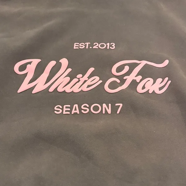 White Fox Boutique Dusty Purple Hoodie with Pink Logo - Image 4