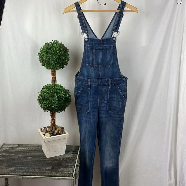 Gap Women's Blue Denim Overalls XS - Image 2