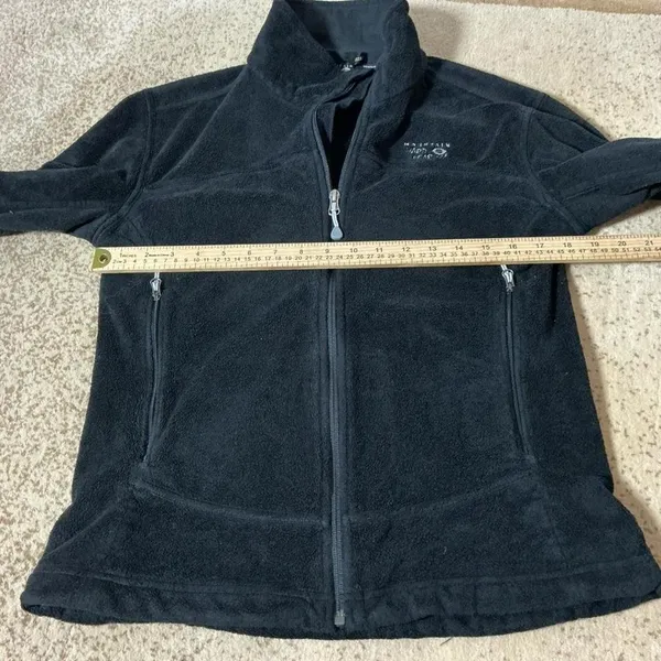 Mountain Hardwear Womens Black Full Zip Fleece Jacket Mock‎ Neck Size Medium - Image 4