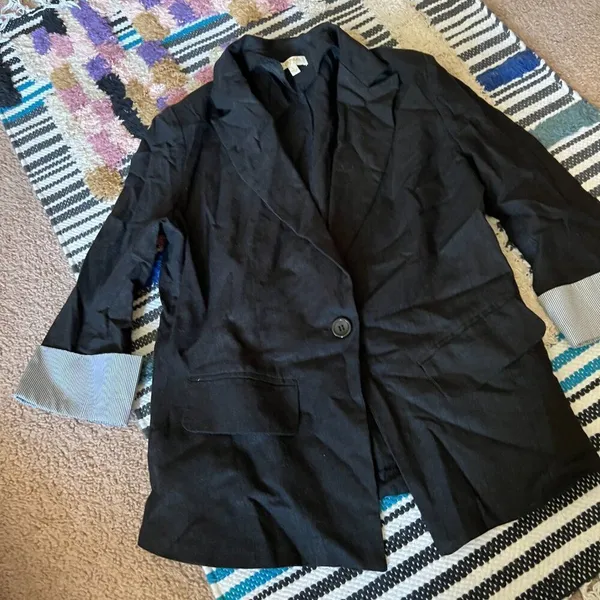 NWOT Nana black linen‎ blazer Large Black - Image 4