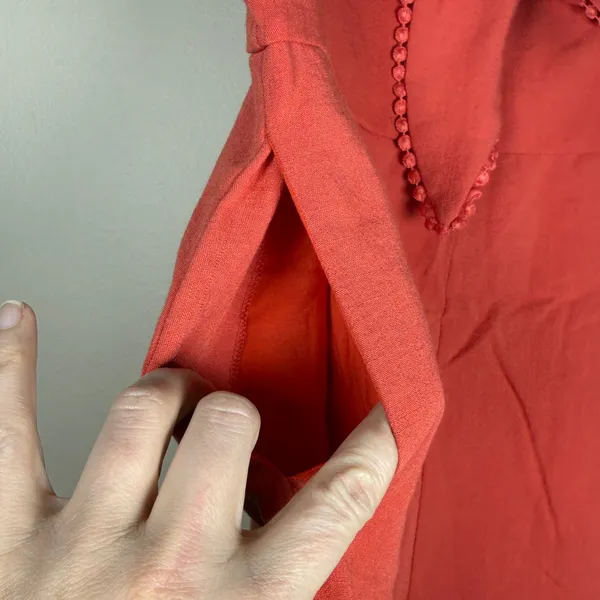 Majorelle Joyce Linen Blend Romper in Red Sz S EUC Summer Sexy Beachy Date - Image 6