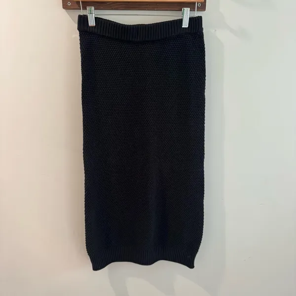 Free People Beach Hailee Sweater Midi Skirt Size XS‎ Black - Image 2