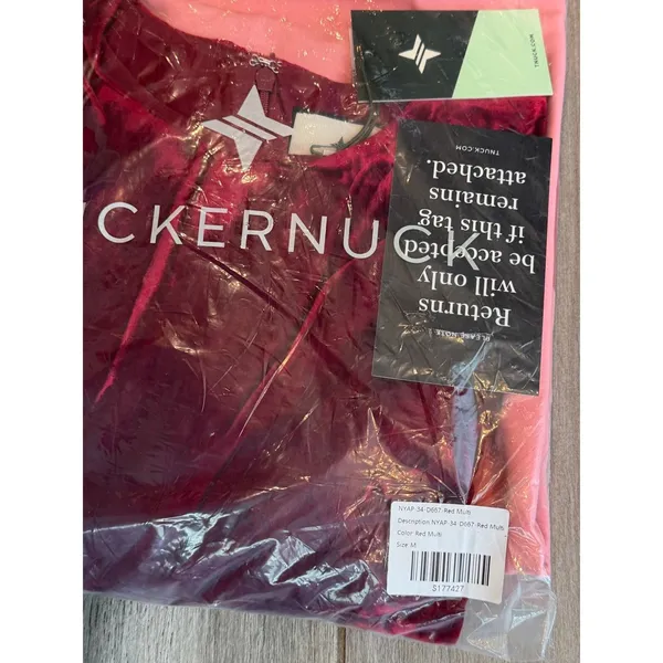 NEW Tuckernuck Silk-Blend Velvet Colorblock Maxi Dress Red Pink Size Medium - Image 7