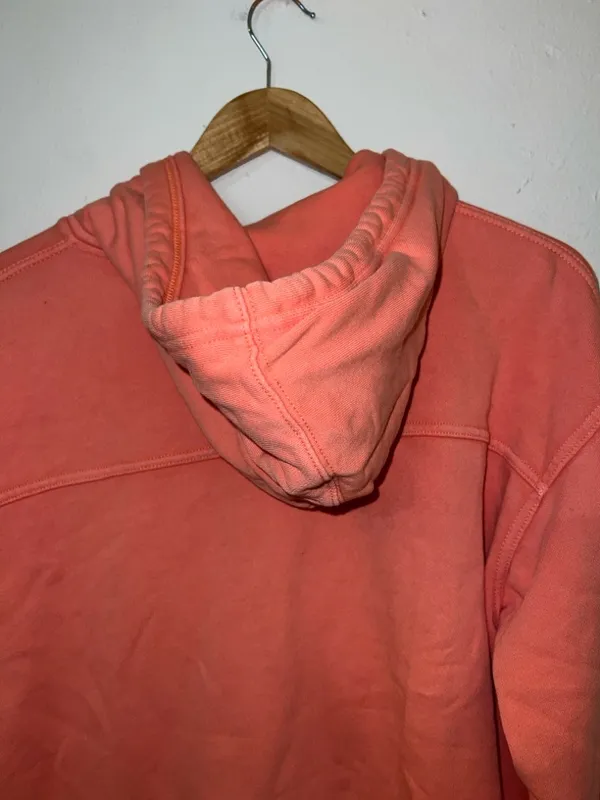 Aerie sun washed coral full zip up elastic waist hoodie with pockets - Image 7