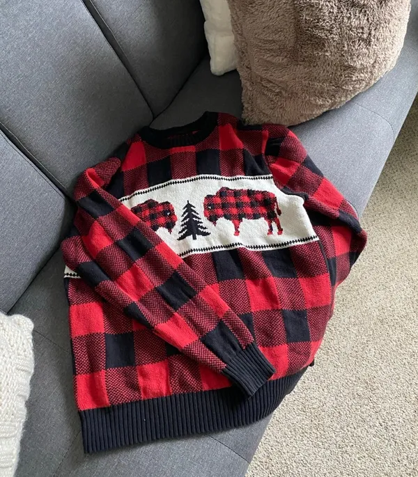 Christmas Sweater Red Size M - Image 2