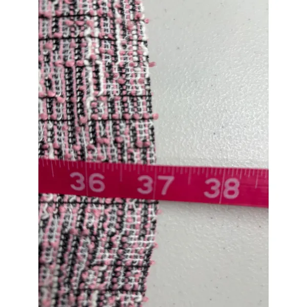 Karl Lagerfeld Paris Pink Tweed Pocket Dress 14‎ Jewel Buttons Sleeveless - Image 8