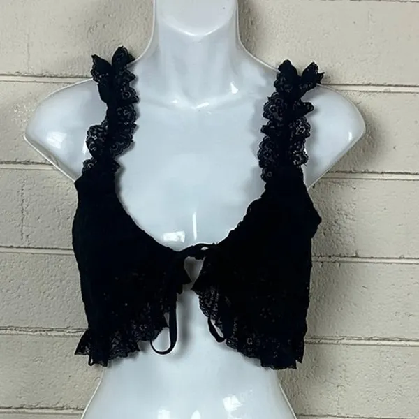 Sky to Moon Black Lace Tank size S - Image 4