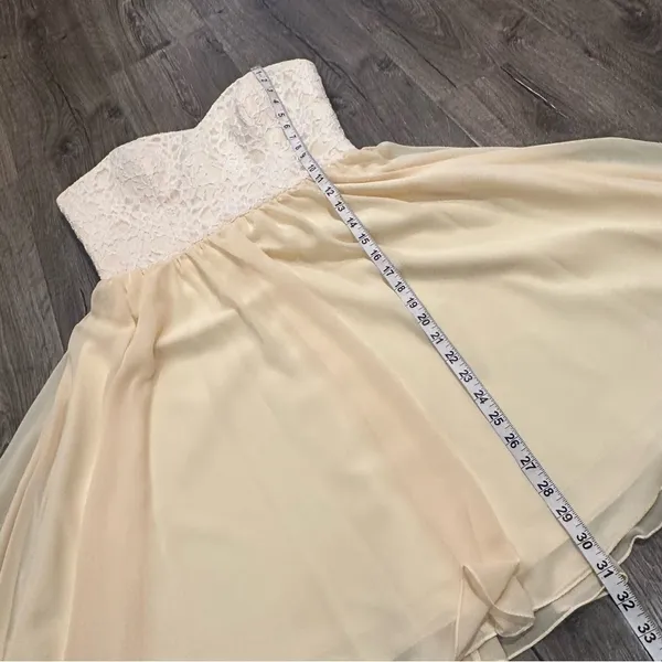 Mori Lee Madeline Gardner Lace Bridesmaid Prom Dress Strapless Women Sz 10 - Image 14