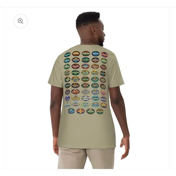 Survivor Comfort Colors T-Shirt 50 Seasons Logo - Khaki - Image 2