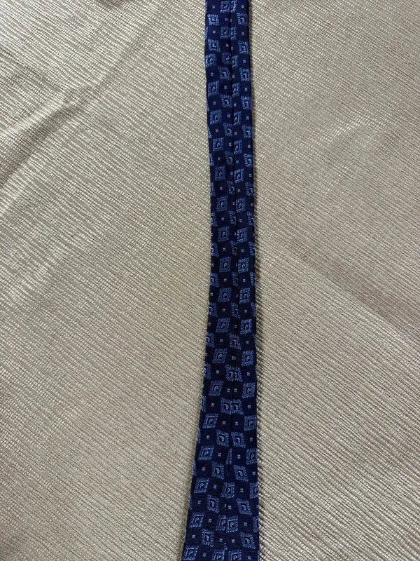 Brooks Brothers Men’s Tie Navy Blue Geometric Makers and Merchants 59.5” - Image 11