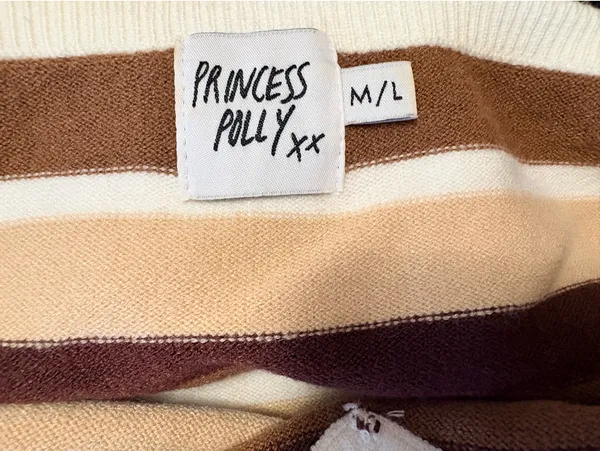Princess Polly Brown Striped Soft Knit Halter Mini Dress - Image 5