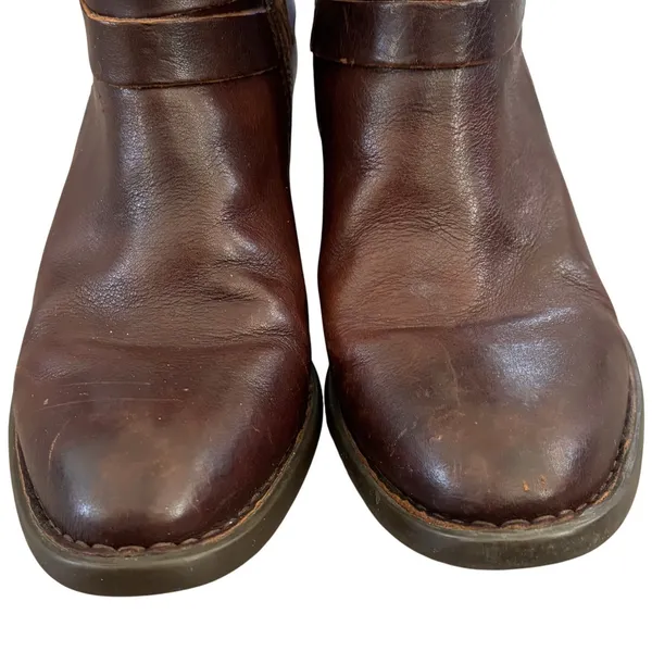 Born Payton‎ Buckle Ankle Boots Sz 8.5 Brown Leather Western Chic - Image 4